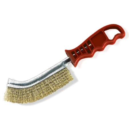 מברשת פלדה ג'וקי ידית אדומה