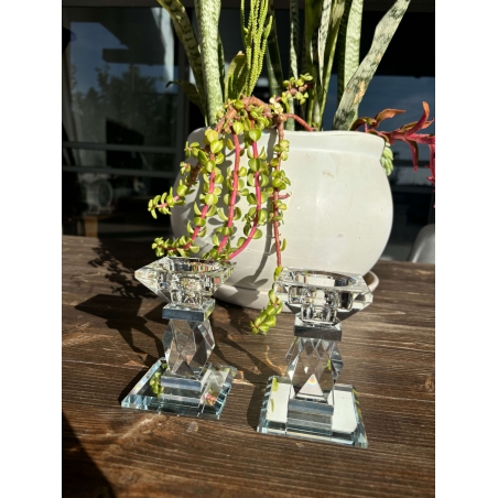 זוג פמוטי קריסטל מהודרים 10 ס