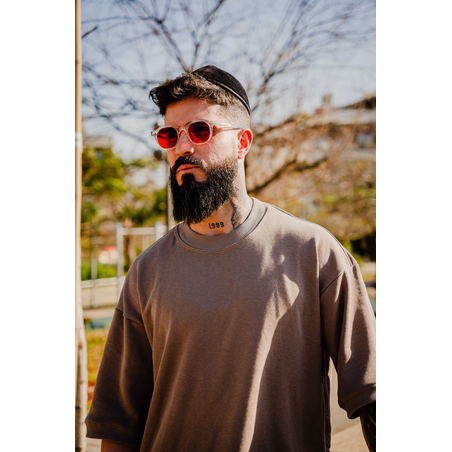 Beresheet2 - חולצת ציצית מהודרת דגם בייסיק בצבע חום בהיר