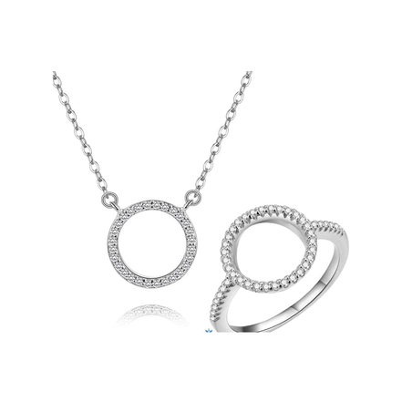 סט טבעת ושרשרת לאישה מכסף 925 – הילה