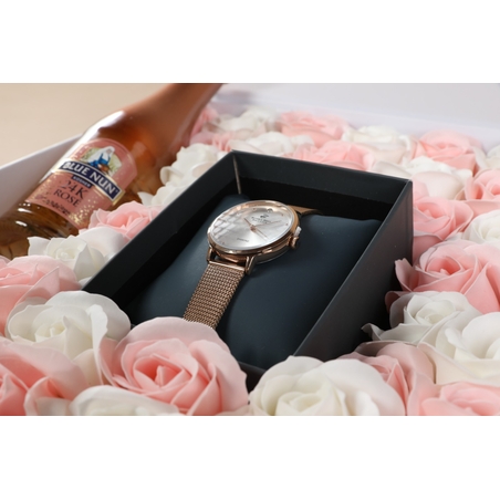 שעון יד לאישה צבע רוז גולד BEVERLY HILLS POLO CLUB