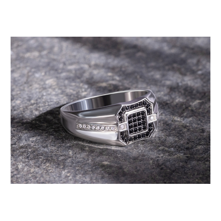 טבעת חותם טו-טון לגבר מכסף 925