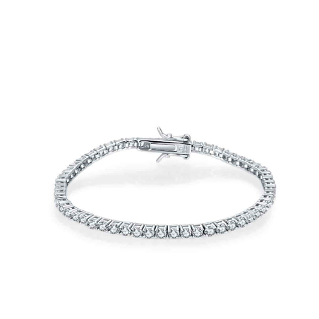 צמיד טניס קלאסי סוגר לחיץ 925