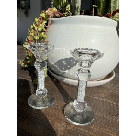 זוג פמוטי קריסטל מהודרים 17 ס