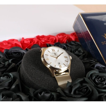 שעון יד לגבר צבע זהב POLO & RACQUET