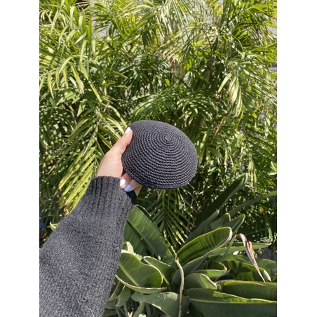 כיפה שחורה סרוגה איכותית 16 ס