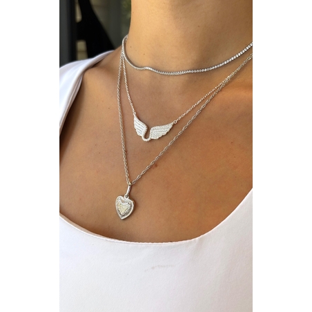 סט שרשראות הילה מכסף אמיתי 925