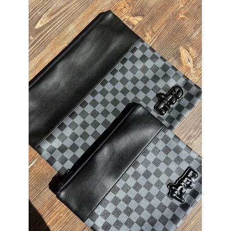 כיסויים לטלית ותפילין דמוי עור צבע משובצים מפוארים