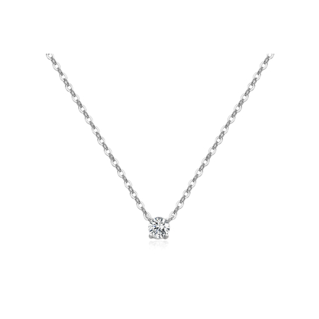 שרשרת סוליטר ראש מחובר 925