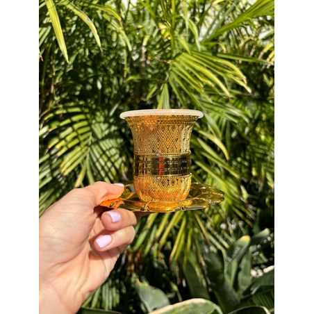 גביע קידוש מפואר גימור זהב עם ברכה 