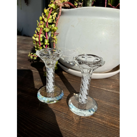 זוג פמוטי קריסטל מהודרים 12 ס