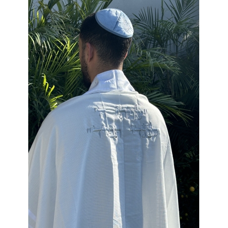 טלית חתנים מהודרת רקמת 