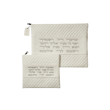 כיסויי טלית תפילין דמוי עור אותיות 