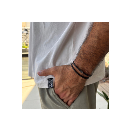 צמיד עור קלאסי לגבר בצבע חום