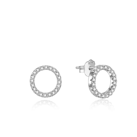 עגילים חישוק צמודים לאישה מכסף 925