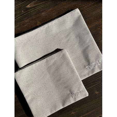 כיסויי טלית תפילין דמוי עור מהודר שמנת בהיר 29*36