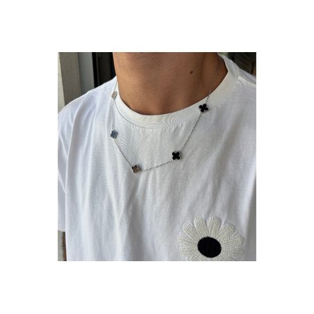 שרשרת תלתנים שחורים לגבר