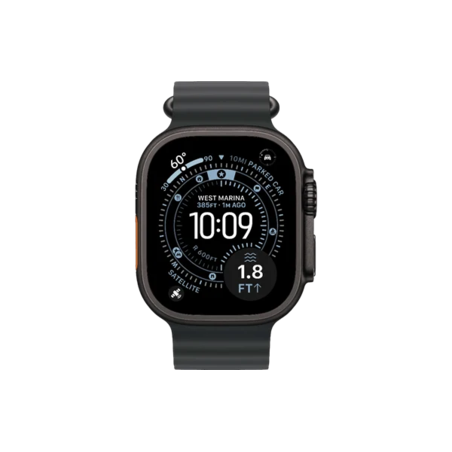 שעון חכם אפל Apple Watch Ultra 3 49mm black titanium with black ocean band cellular