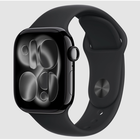 שעון חכם אפל Apple Watch series 11 46mm Jet Black Aluminiume Case with Black Sport Band S/M gps