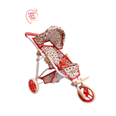 עגלה 3 גלגלים לבובת ניו יורק 228A - פרחוני
