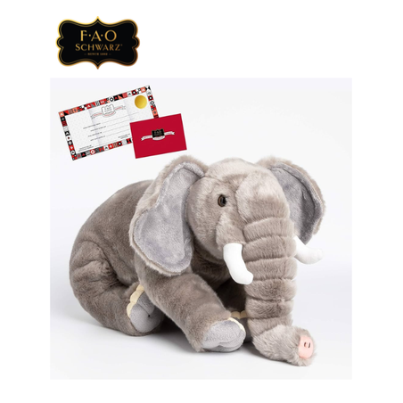 בובה גדולה מפרווה איכותית פיל