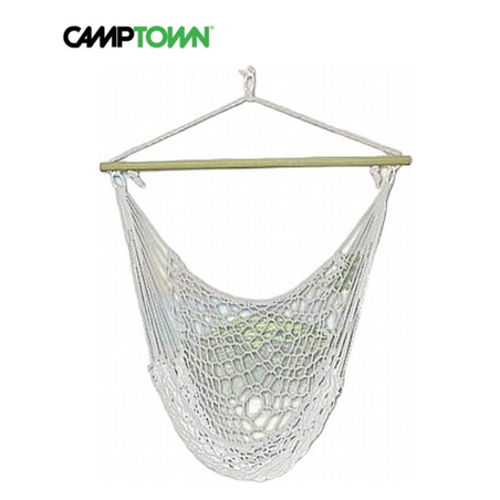ערסל ישיבה יחיד KRABI מעוצב מחבלים CAMPTOWN  - צבע לבן