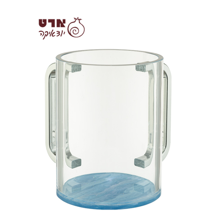 UK42921 נטלה אקריליק מהודרת שקופה עם ידיות כסף 13 ס