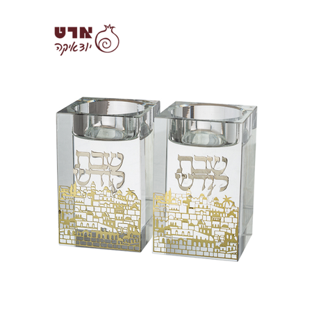 UK42621 זוג פמוטי קריסטל עם פלקטה 