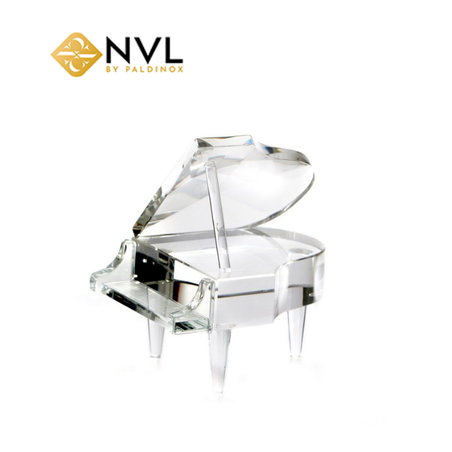 X5814 קישוט פסנתר קריסטל 12.5/10 גובה 14 ס