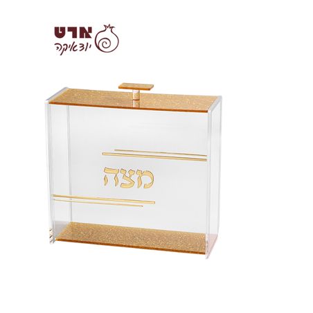 UK42943 כלי למצה מאקריליק שקוף עם נצנצים 21x23 ס