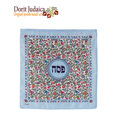 מפית מצה - דגם פרחים הודי H-20