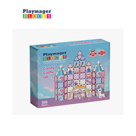 candy castle set - 100 חלקים מיוחדים עם הדפסות - Unicorn