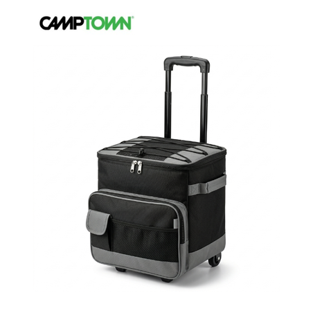צידנית טרולי מתקפלת 50 ליטר CAMPTOWN – דגם 22842 – שחור/ירוק/כחול