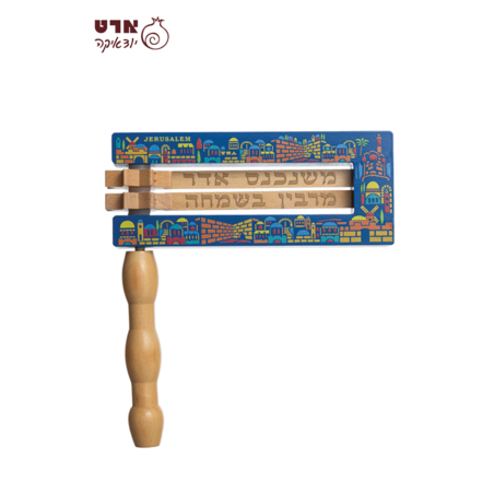 UK42768 רעשן ענק עץ צבעוני 29*35 ס