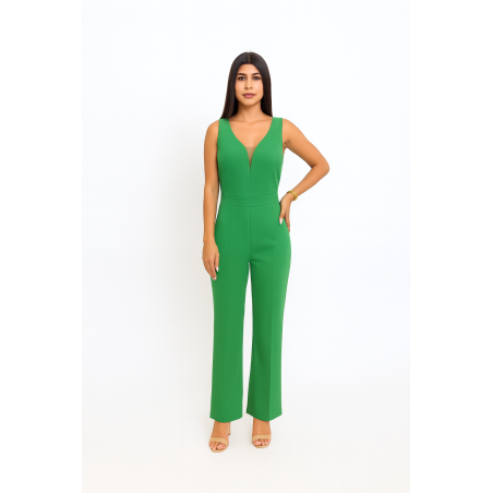 אוברול בגזרה אלגנטית צבע ירוק