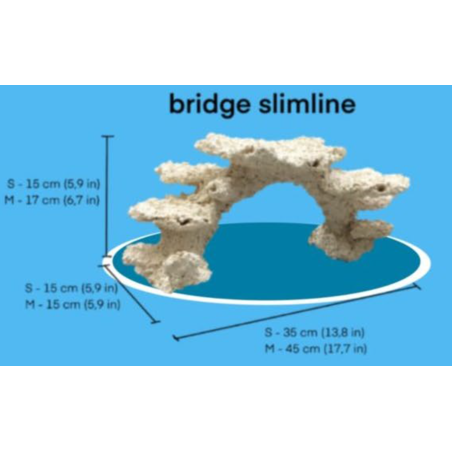 מסלעה קרמית אקווה קרמיק צורת גשר(גב שטוח) - Aqua Ceramic Aquascape Bridge SlimLine