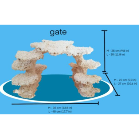 מסלעה קרמית אקווה קרמיק צורת שער - Aqua Ceramic Aquascape Gate