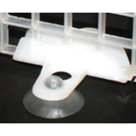4 יחידות תפסן ואקום מחזיק לובר - Aquarium Plastic louvre Vacuum Holder White 4 Units
