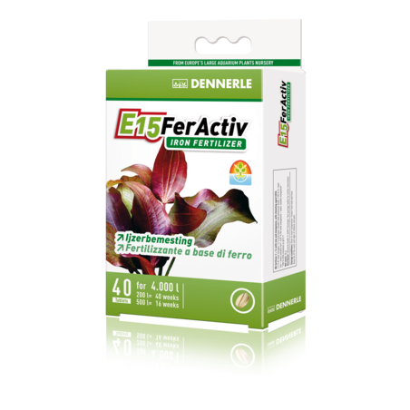 דשן לצמחים אי15 פראקטיב 40 טבליות - DENNERLE E15 FerActiv Iron Fertilizer