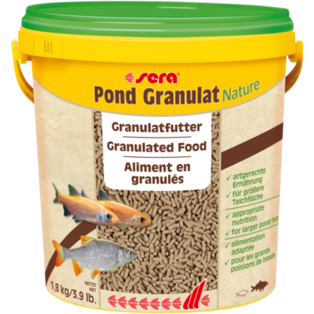 סרה פונד גרנולט נייצ'ר 10 ליטר  - Sera Pond Granulat Nature 10 L