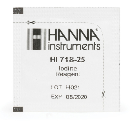 ריאגנטים להאנה צ'קר יוד Iodine האנה 25 יחידות - HANNA Checker Iodine HI718-25 Reagents
