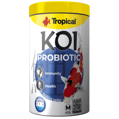 מזון לדגים קוי פרוביוטיק M טרופיקל 1 ליטר - Tropical KOI PROBIOTIC PELLET SIZE M 1L