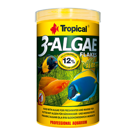 טרופיקל מזון דפים 3 אצות 250 מ”ל - Tropical 3 Algae Flakes