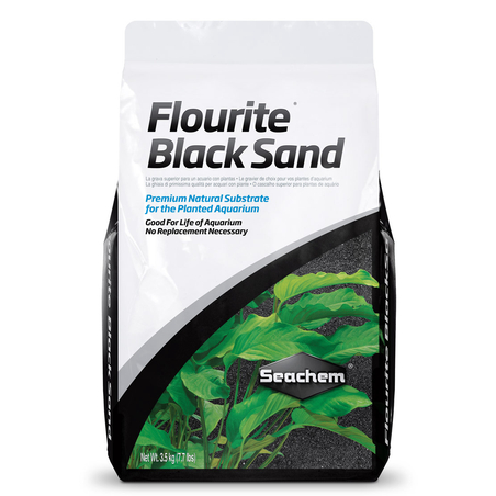מצע חול שחור 3.5 ק”ג סיכם - Seachem Flourite Black Sand