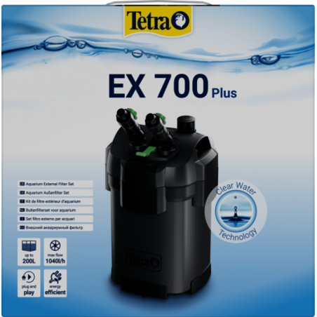 פילטר חיצוני EX-700 פלוס טטרה דגם חדש עד 200 ליטר - Tetra EX-700 Plus External Aquarium Filter