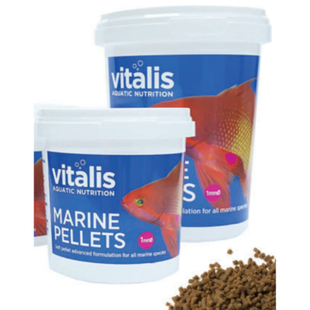 מזון מרין פלטס גרגרים 260 גרם ויטליס  - Vitalis Marine pellets 260g