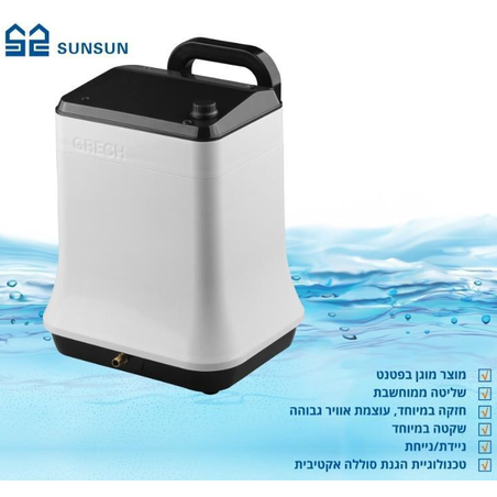 משאבת אוויר נטענת CP-180 סאן סאן 11,000 ליטר/שעה -  SUNSUN Rechargeable air pump CP-180
