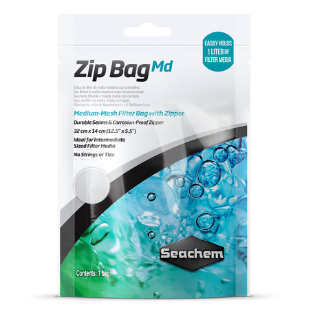 שקית למדיה/פחם/סופחים זיפ בג סיכם 1 ליטר - Seachem Zip bag For Media 1L