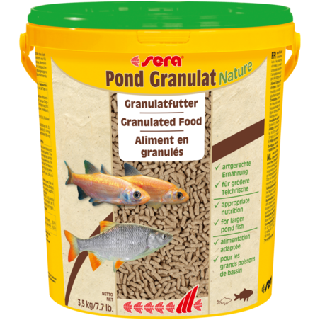 סרה פונד גרנולט נייצ'ר 21 ליטר  - Sera Pond Granulat Nature 24 L