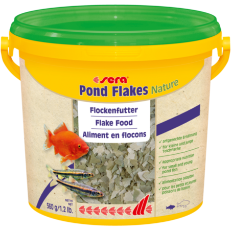 סרה פונד נייצ'ר דפים 3.8 ליטר - Sera Pond Flakes Nature 3.8 L